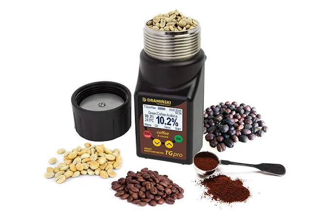 TG Pro Coffee – misurazione di diverse varietà di caffè