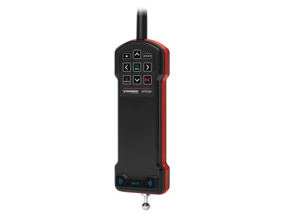 airScan pro Dramiński – ecografo wireless vista sinistra
